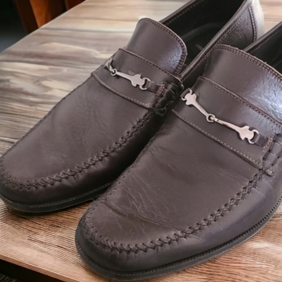 BRUNO MAGLI Horsebit Loafers Men 11.5 Italian Leather VINTAGE Designer Shoes main image 10